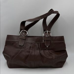 Coach Chocolate Leather Shoulder Bag